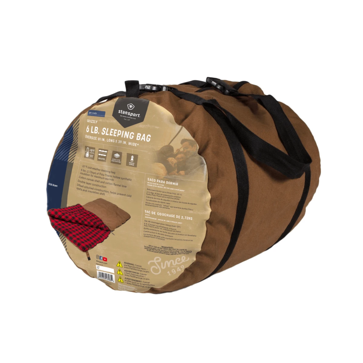 Stansport 6 Lbs Grizzly Sleeping Bag 8 Stansport 6 Lbs Grizzly Sleeping Bag - Image 6