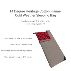 Woods Heritage Cotton Flannel 14° Sleeping Bag -Cheap BobwardsStore 1604488 1200 auto