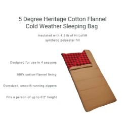 Woods Heritage Cotton Flannel 5° Sleeping Bag -Cheap BobwardsStore 1604525 1200 auto